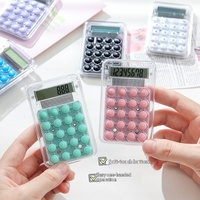 Mini calculatrice couleur bonbon, mignonne, silencieuse, portable, à piles bouton, 8 chiffres, design élégant, calculatrice de poche pour étudiant