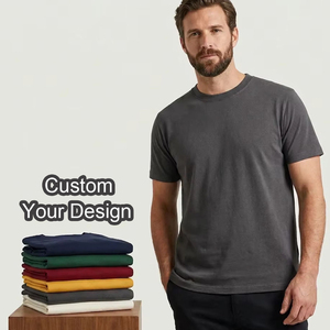 Camiseta Casual de Manga Corta para Hombre, Cuello Redondo, Color Sólido, Corte Regular, 210 g/m², Sorona - Product Image 1