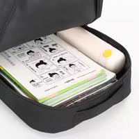 Ensemble de sac à dos pour ordinateur portable géométrique à fermeture éclair 3 en 1 avec port USB, sac d'école pour ordinateur