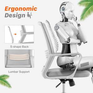 Cómodo Escritorio de <span class=keywords><strong>Pc</strong></span> al por mayor DDP MOQ 1 silla de oficina de malla Venta caliente hogar funcional ergonómico ordenador sillón con ruedas - Product Image 3