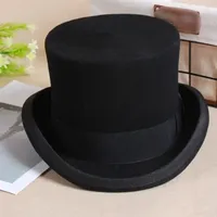 Chapeau de magicien pliable en feutre pour adulte, accessoire de cosplay OEM en gros, modèle Top Secret