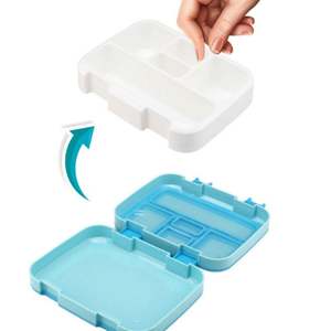 Boîte à lunch Bento en plastique à 5 compartiments pour enfants de 3 à 7 ans Boîte à lunch Bento pour écoliers et adultes Vente en gros avec logo personnalisé - Product Image 4