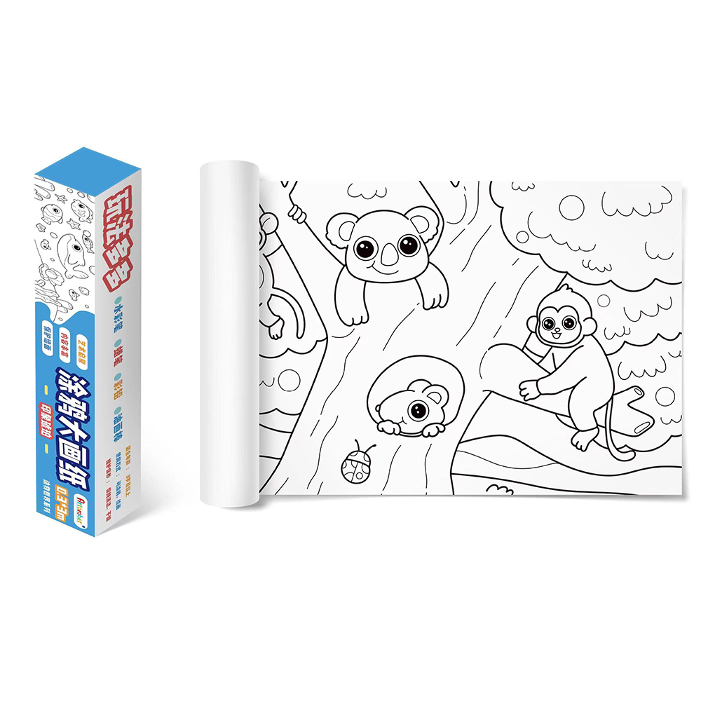 Детская популярная бумага для рисования, подарки, канцелярские товары, 30*300 см, пустая прокрутка, клей, рулон цветной бумаги для рисования на задней стороне