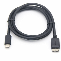 Kabel Data Hard Drive USB Micro BM ke USB tipe-c 3.0 dengan PTFE PVC isolasi nilon
