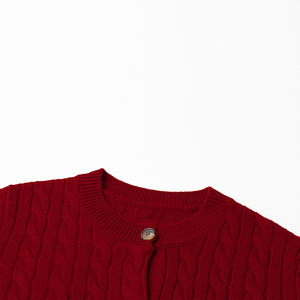<strong>Navy</strong> Cable Knit Ultra Soft Comfortable and Classic Daily Wardrobe Essential <strong>Cardigan</strong> - Product Image 5