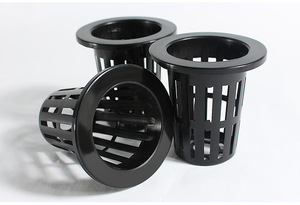 Panier de culture hydroponique LUYI noir pour culture hors-sol, panier en filet plastique pour serre de jardin, pot de culture hydroponique - Product Image 6