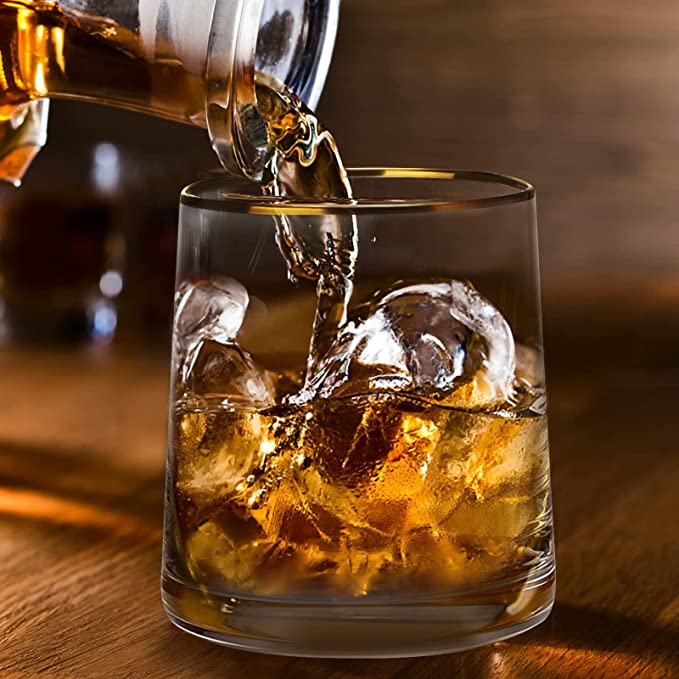 Whiskey Glasses Bar drinking glasses Borosilicate Glass 9 oz Cocktail Glasses Whiskey Tumbler