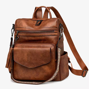 Leather <b>Backpack</b> Purse Set for Women Designer <b>Ladies</b> Shoulder Bag Fashion Faux Work Travel Handbags - Product Image 2