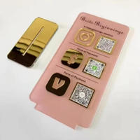 Panneau d'entreprise personnalisé, panneau de contact social, logo Instagram Facebook, icône dorée, cadeau, décoration, ouverture d'un nouveau magasin