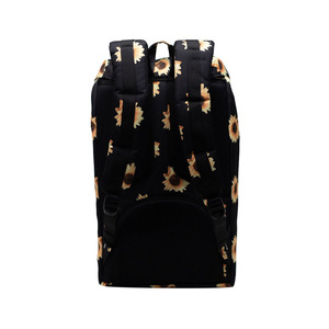 Mochila Herschel con Estampado de Girasoles, Unisex, Color: Negro/Girasol |   100% Auténtico - Product Image 3