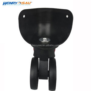 Roulettes de remplacement pour valise, protection de l'environnement, amovibles, pivotantes à 360°, doubles roues, en PVC, silencieuses - Product Image 4