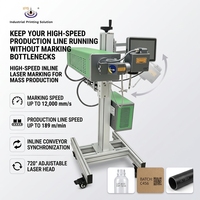 Système de marquage laser CO2 haute vitesse pour l'impression de codes QR et le marquage de la date de péremption par lots, vitesse de 189 m/min