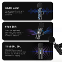 Microphone Lavalier Sans Fil H02, Réduction de Bruit, Réverbération, Double Interface, Boîte de Rangement Portable pour Streaming en Direct et Vlogging