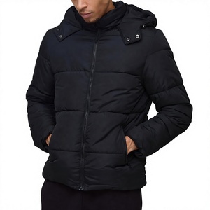 Veste matelassée à capuche légère et surdimensionnée de style streetwear vintage pour homme, de haute qualité, personnalisable, chaude pour l'hiver, avec fermeture éclair, OEM ODM - Product Image 1