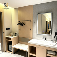Ensemble de mobilier de chambre d'hôtel moderne, solution FF&E personnalisée, ensemble de chambre à coucher, fournisseur de projets d'aménagement intérieur pour l'hôtellerie