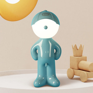 Creative Shy Boy With Hat Standing USB Charging Desk Lamp Cute LED Ambient Night <strong>Light</strong> Home Bedroom Decor Gift <strong>Table</strong> Lamp - Product Image 5