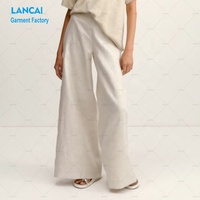 Fabricant de vêtements sur mesure Ensemble deux pièces Top asymétrique beige élégant et robe longue fluide pour femmes