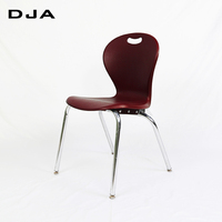 Chaise d'écolier populaire, design moderne, pieds chromés, en plastique, pour salle de classe, maison, bureau, extérieur, hôpital, appartement, 200 unités