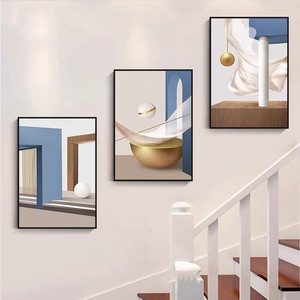 Tranh treo tường phòng khách trang trí nhà cửa sang trọng mạ vàng hiện đại nghệ thuật trừu tượng tranh sứ pha lê khung tranh nghệ thuật - Product Image 2