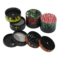 Broyeur à herbes manuel en alliage de zinc à 4 couches, multi-tailles, OEM/ODM, réutilisable, lavable, accessoires pour fumeurs