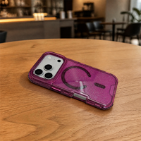 Étui de protection antichoc 3-en-1 en TPU+PC scintillant et brillant pour femmes, compatible iPhone 18 17 Pro Max 16 15 14