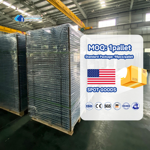 Venta al por mayor cubierta de malla de seguridad de acero para estante de palé selectivo Durable <span class=keywords><strong>42</strong></span> "X 46" cubierta de metal galvanizado para estante de palé Jracking - Product Image 1