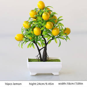 Decoración de interiores Planta de simulación de frutas auspiciosas Bonsai artificial en maceta Simulación Paisaje de plantas verdes - Product Image 4