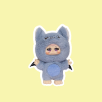 Poupée en peluche de cirque, boîte mystère, décoration de bureau, jouet en peluche à visage en PVC, objet de collection, décoration d'intérieur, cadeau, version MINI