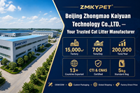 Özel Ekolojik Dostu Sodyum Bentonit Kedi Kumu Topaklanan Koku Giderici Ultra Düşük Tozlu 5kg Hızlı Topaklanan Özel Etiket