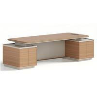 Ensemble de bureau moderne en forme de L avec table et chaise de luxe pour patron, directeur, bureau de direction, mobilier de bureau personnalisable