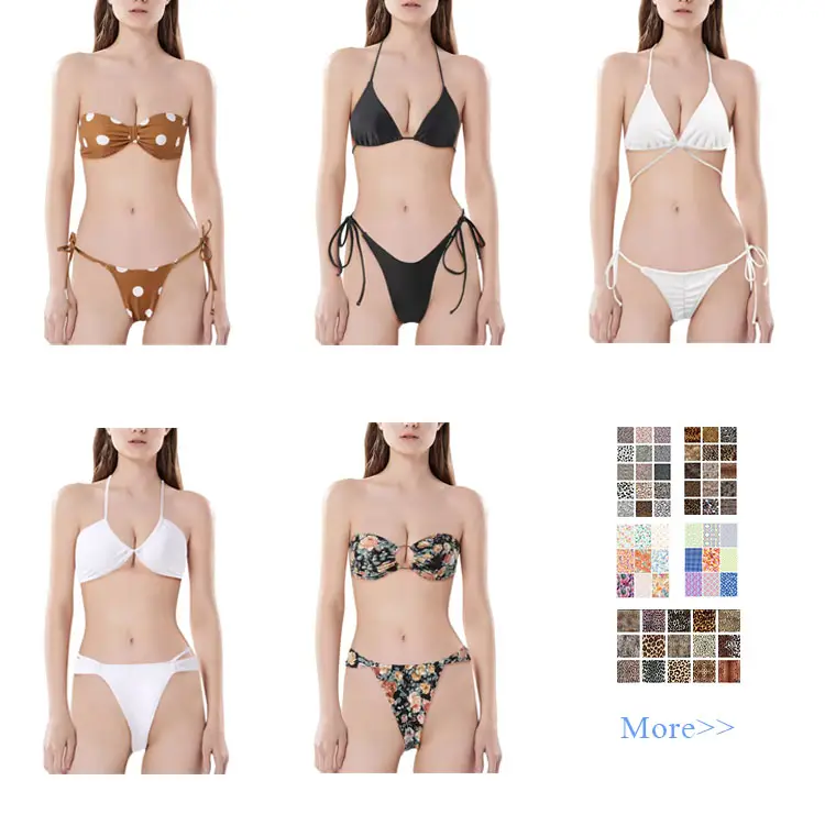 Badmode Fabrikant Groothandel Oem Custom Tweedelige Badpak Badpakken Voor Vrouwen Bikini Sets
