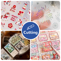 Ruban adhésif washi écologique amovible, imprimé d'un motif floral, rouleau d'autocollants à une face, ensemble de stickers