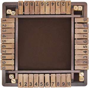 <span class=keywords><strong>Jeu</strong></span> <span class=keywords><strong>de</strong></span> dés classique Shut the Box personnalisé en bois <span class=keywords><strong>de</strong></span> 12 pouces pour 4 joueurs, version <span class=keywords><strong>de</strong></span> table et <span class=keywords><strong>jeu</strong></span> <span class=keywords><strong>de</strong></span> société pour pub - Product Image 4
