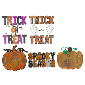 Trendige Aufbügelbare Gruselige Herbst-Kürbis-Aufnäher mit Großen Pailletten, Neue Festliche Bestickte PVC-Applikationen für Damen-Sweatshirts zum Erntedankfest - Product Image 4