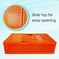 YYC Cages de transport en plastique pour volaille vivante, canard, pigeon, lapin, caisses de transport de poulet