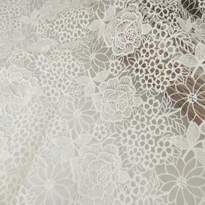 Eco-friendly organza embroidery swiss lace fabric