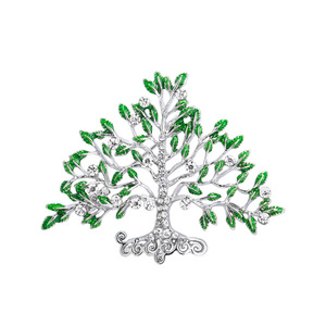 Épingles de luxe pour mariage et fiançailles Life Tree, strass colorés, alliage plaqué or, designs personnalisés, haute qualité, cadeau pour femme - Product Image 2