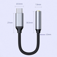 Adaptateur casque USB-C vers prise jack 3,5 mm femelle, câble audio filaire avec micro, convertisseur audio Type-C vers 3,5 mm