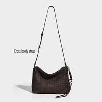 Sac Hobo Tressé de Luxe pour Femme 2026 en Cuir PU de Haute Qualité, Sac à Main Bandoulière Designer avec Sangle Réglable