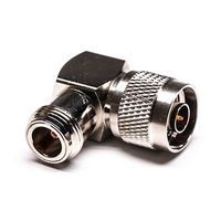 Adaptateur RF N mâle vers N femelle, angle droit, 50 ohms, 11 GHz, en laiton nickelé, connecteur coaxial N mâle vers N femelle pour tests en laboratoire