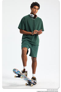 คอลเลคชั่นฤดูร้อน S-XXL ชุดแฟชั่นแขน<span class=keywords><strong>สั้น</strong></span>สำหรับผู้ชายและผู้หญิง เอวกลาง สี<span class=keywords><strong>ขา</strong></span>ว ย้อมแบบเก่า ซักน้ำใหม่ - Product Image 5