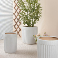 P35 Prix direct d'usine Cylindre en céramique de grande taille Jardinière de jardin verticale de style luxe Grands pots de fleurs Plantes Bonsaï Pot