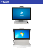 Layanan pemerintah Desktop layar ganda 15.6 inci, pemindai dokumen Terminal swalayan, pembaca sidik jari SDK wajah