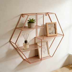 <span class=keywords><strong>Étagère</strong></span>s murales hexagonales nordiques Art <span class=keywords><strong>Déco</strong></span> à quatre niveaux, multifonctionnelles, en fer, pour le rangement des aliments, couleur personnalisable, <span class=keywords><strong>salon</strong></span> - Product Image 5