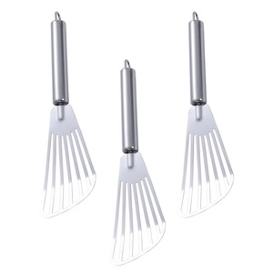 Espátula de acero inoxidable para freír carne y pescado, herramienta de cocina, utensilios para hornear, utensilios de cocina resistentes al calor, 3 uds. - Product Image 3