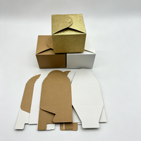 Boîtes d'emballage OEM pour petites entreprises, boîtes cadeaux en papier kraft pour mariage, emballage de fête, boîtes pliables carrées, logo personnalisé