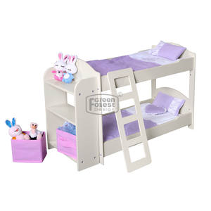 <span class=keywords><strong>Lit</strong></span> Double de poupées en bois de 18 pouces, mobilier de <span class=keywords><strong>lit</strong></span> superposé, avec échelle, literie non incluse - Product Image 5