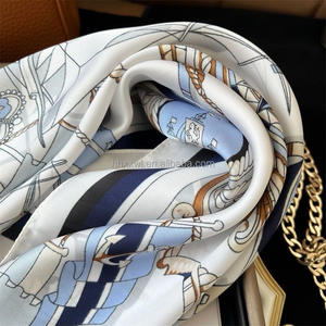 Sciarpa di Lusso da <span class=keywords><strong>Donna</strong></span> in Poliestere Morbido e Liscio [Motivo Nave Pirata] 68*68cm/26.77*26.77 pollici Personalizzabile - Product Image 6