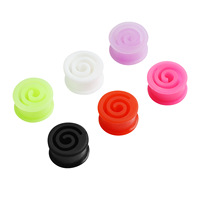 Nouveaux Dilatateurs d'oreille en silicone, Plugs et Tunnels, Dilatations d'oreille en forme d'escargot, Spirales d'oreille, Plugs, Dilatateurs et Écarteurs pour Piercing, Creux
