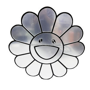 สติก<span class=keywords><strong>เก</strong></span>อร์ติดผนังกระจกอะคริลิคตัดด้วยเลเซอร์สีเงินรูป3D ดอกไม้นกฮูกกระต่ายกระจกอะคริลิคขนาดใหญ่ - Product Image 2